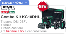 Combo Kit KC10DHL Hitachi con trapano DS10SFL