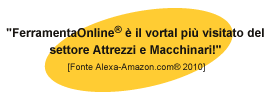 FerramentaOnline il vortal di riferimento Il vortal più visitato del settore ATTREZZI E MACCHINARI