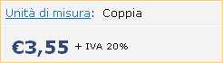 Prezzo alla coppia