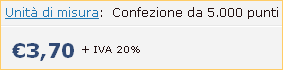Prezzo per 5000 punti
