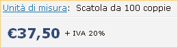 Prezzo per 100 coppie