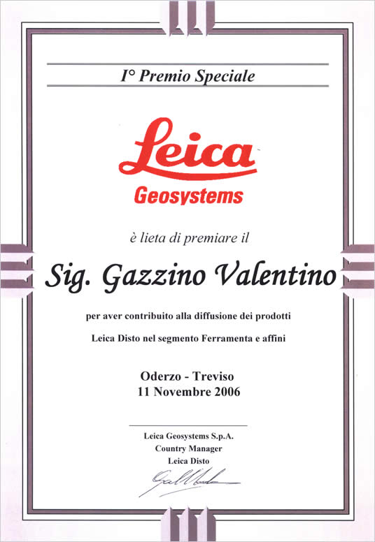 Premio Leica - vendita distanziometri 2006