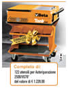 Carrello portautensili completo 122 utensili autoriparazione Beta 2500 VG70