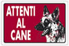 Cartello plastica 30x20 - Attenti al cane