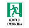 Cartello plastica 30x20 - Uscita di emergenza a sx