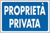 Cartello alluminio 30x20 - Proprietà Privata