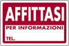 Cartello plastica - Affittasi_vedi misure