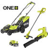 Set rasaerba tagliabordi e soffiatore Ryobi 18V 4Ah