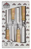 Set 4 scalpelli legno Stubai 3511 04