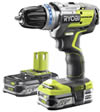 Trapano percussione Brushless 18V RYOBI R18PDBL-225S