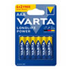 Blister 6 batterie mini stilo AAA Longlife Power Varta