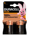 Blister 2 batterie alcaline mezza torcia Duracell Power Boost MN1400
