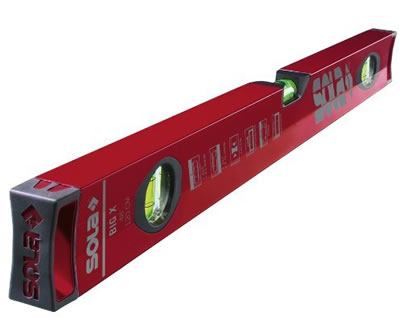 Livella In Alluminio 80 Cm Sola SM80RED – Bolla Orizzontale E Verticale Per Lavori Precisi