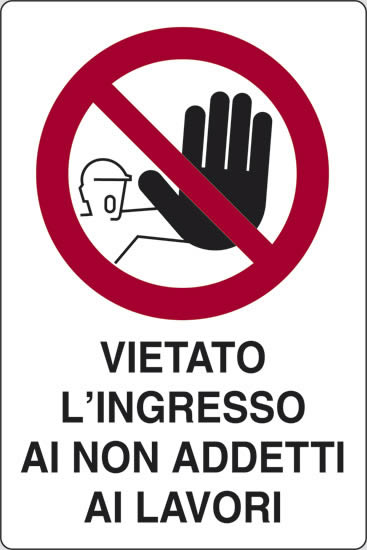 Komma Security Cartello Vietato Entrare In Plastica 30x20 Cm | Segnale Di Divieto Per Proprietà Privata | Resistente Alle Intemperie Per Esterno E Interno