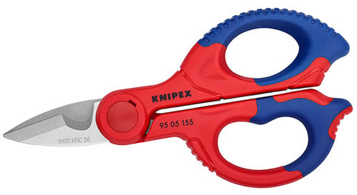 Silverline Forbici Da Elettricista - Taglia Cavi Fino A 5mm, Lame Acciaio Inox Con Notch Per Spellare