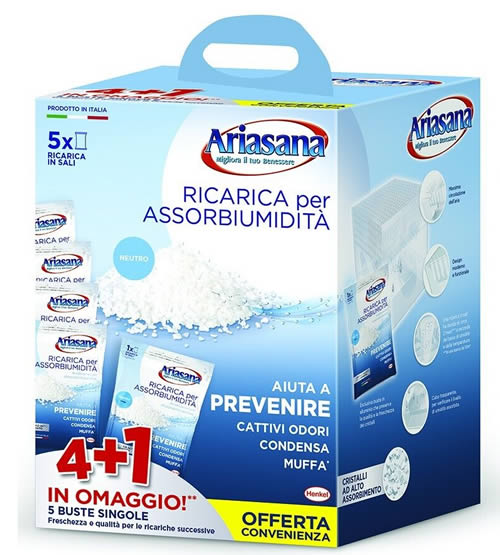 Ricarica sali anti umidità Ariasana 450gr 4+1