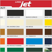 Tabella colori smalti JET