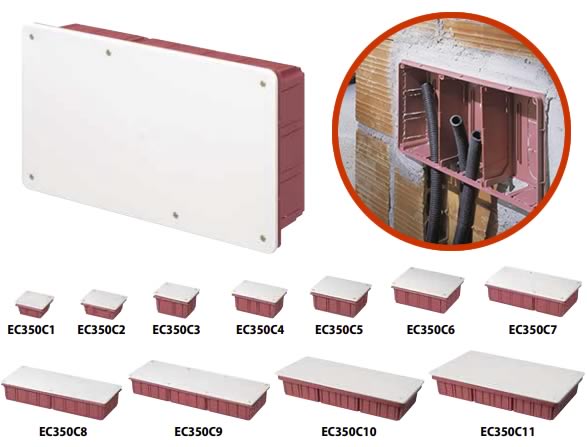 Scatola di derivazione, Cassetta derivazione da incasso