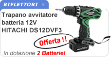 Trapano avvitatore Hitachi DS12DVF3 a batteria