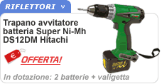 Trapano avvitatore Hitachi DS12DM reversibile