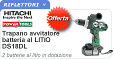 Trapano avvitatore batteria litio Hitachi