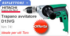 Trapano avvitatore a filo D13VG Hitachi