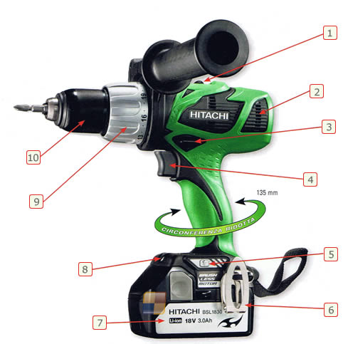 Avvitatore percussione litio 18V brushless HITACHI DV18DBL FerramentaOnline