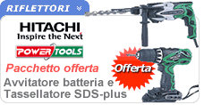 Offerta trapano batteria + tassellatore Hitachi