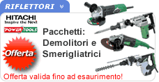 Pacchetti Hitachi demolitori e smerigliatrici