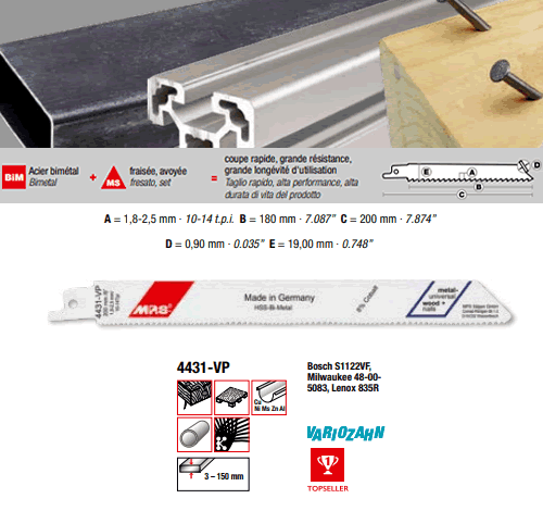 Dettagli lama MPS 4431 VP