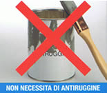 Non necesita di antiruggine