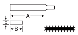 Dimensioni lima piatta per ferro