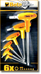 Serie 6 chiavi Beta esagonali maschio Art. 96T/S6P