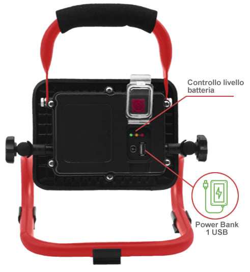 Faretto al Led ricaricabile