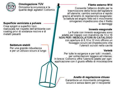 Dettagli  frusta Collomix