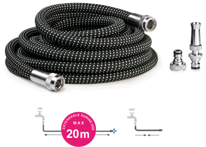 Tubo auto estensibile raccordi metallo