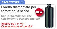 Foretto diamatato per carotatrice a secco