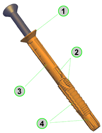 Tassello T88/V vite TSP