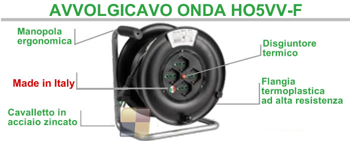 Avvolgicavo industriale 14611 ONDA Fanton