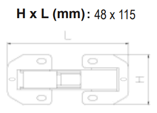 Dimensioni cerniera art.5200