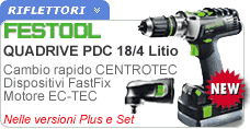 Trapano a percussione QUADRIVE PDC 18.4 Litio Festool