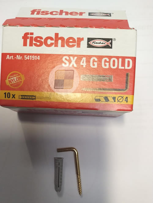 Tassello appendi quadri Fischer SX4 G Gold