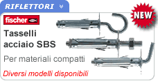 Tasselli acciaio fissaggi leggeri SBS Fischer