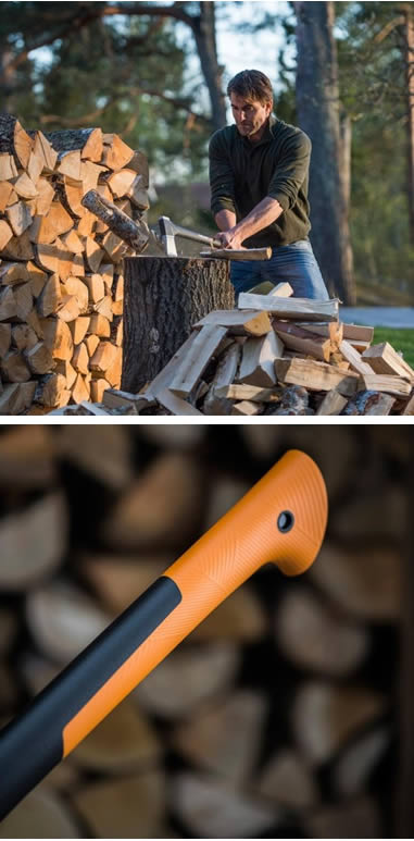 Ascia da spacco manico lungo in fibra Fiskars X-Serie X27