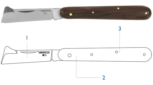 Dettagli coltello innesti