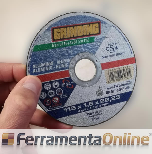 Disco sottile Grinding taglio alluminio