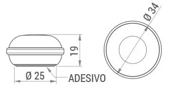 Fermaporte tondo adesivo Macadoor