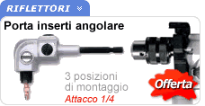 Porta inserti ad angolo