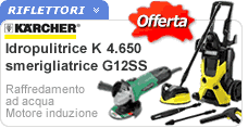 Idropulitrice Karcher K 4.650 e smerigliatrice Hitachi