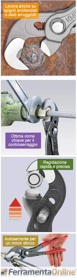 Utilizzi e vantaggi della pinza Knipex TUCANO